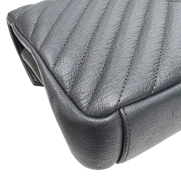 SAINT LAURENT Saint Laurent Monogram College Chain Shoulder Bag 2way Silver M... - Picture 8 of 13